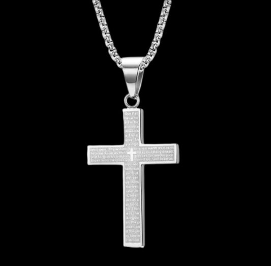 Christian Cross Necklace (Silver)