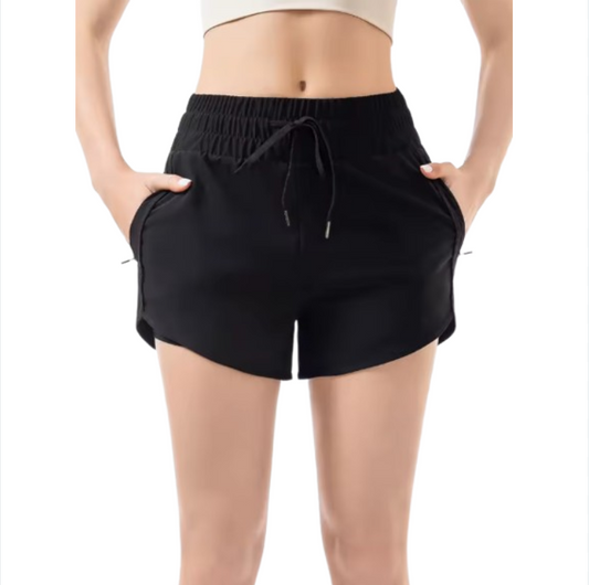Women's Double zipper fitness shorts