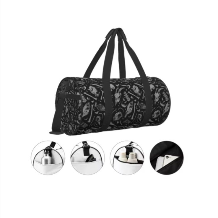 Fitness Duffle Bag-Waterproof (Bones-Skull version)